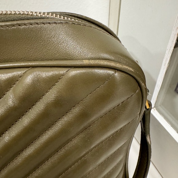 Saint Laurent Lou Monogram Quilted Camera Crossbody Bag- Olive - Picture 9 of 10
